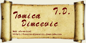 Tomica Dimčević vizit kartica